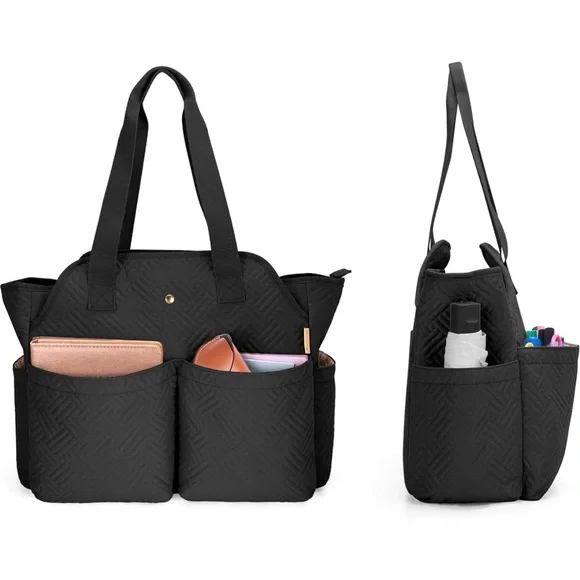 Fasrom Teacher Tote Bag for Work Women
 Color: Black - Picture 3 of 12